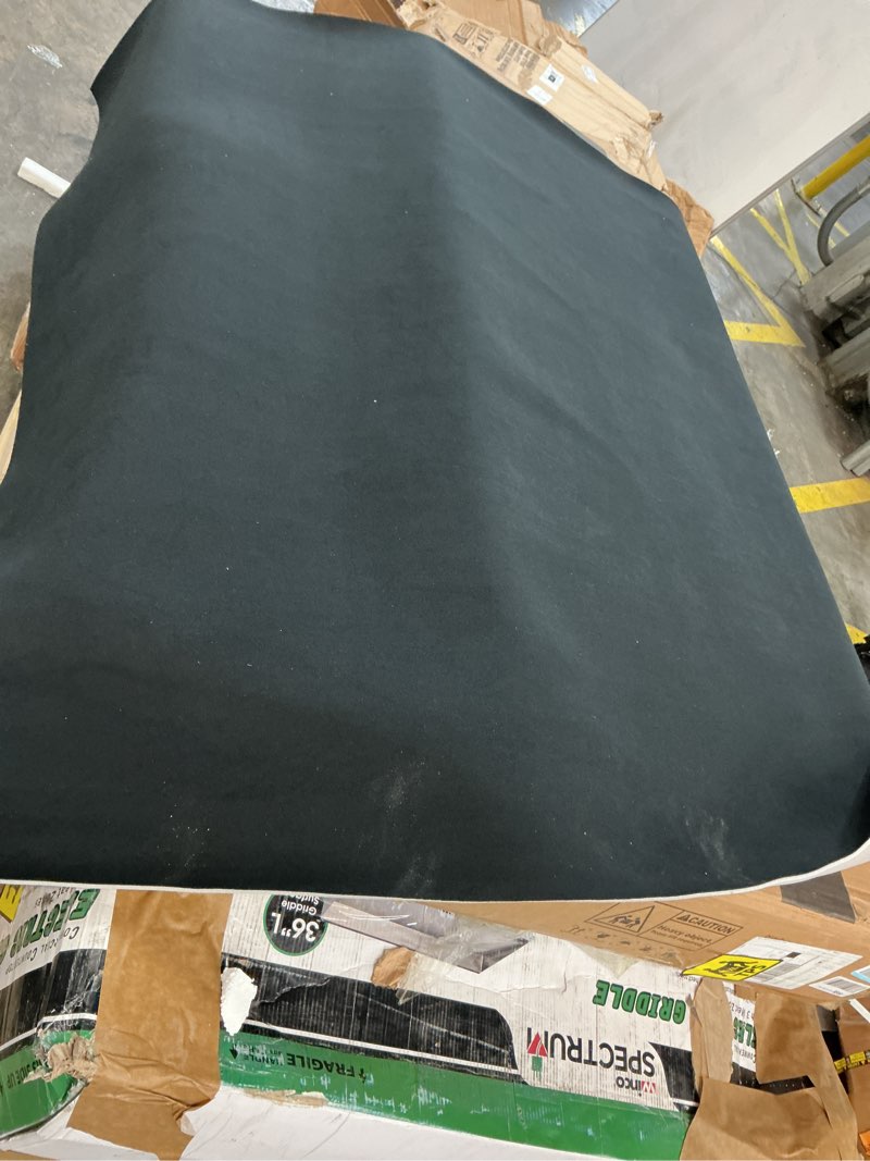 Condition photo showing As Is for suede auto headliner fabric 56" l × 60" w microfiber velvet with foam backing-tube packaging-black interior replacement material for car/truck/suv/rv roof-home repair/diy headliner material black 56" l × 60" w