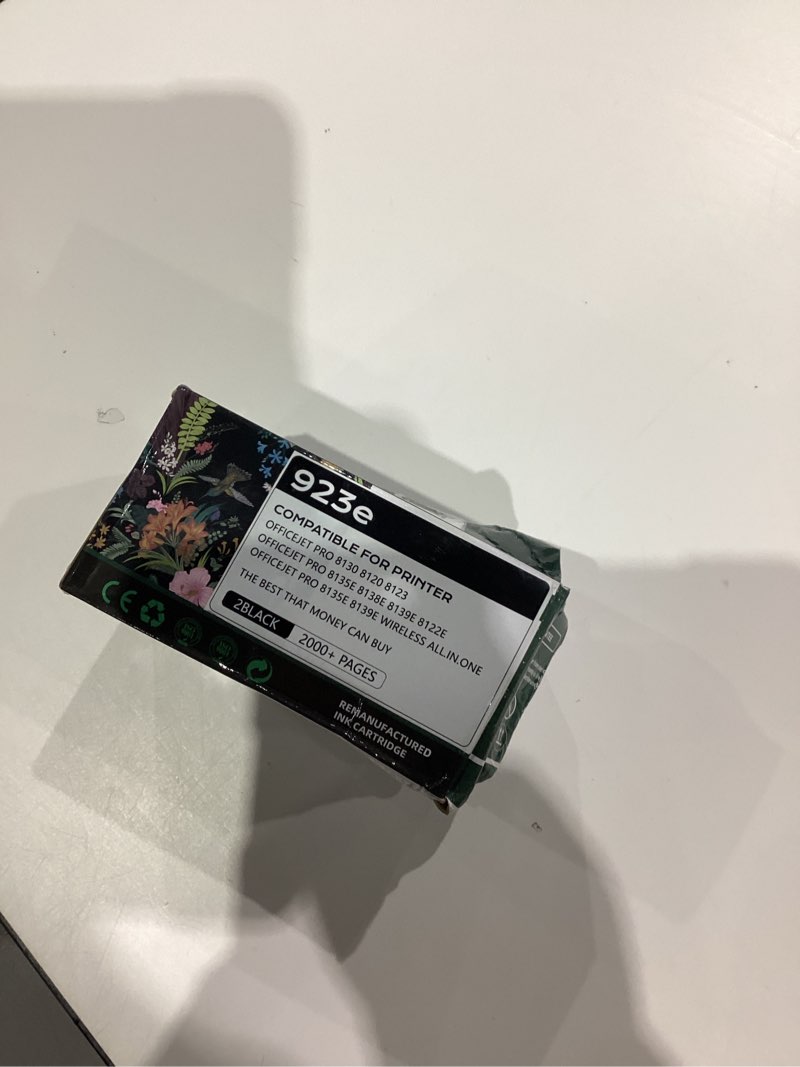 Condition photo showing New/Like New for 923XL 923 Black Ink Cartridges 2 Pack High Yield Compatible for OfficeJet Pro 8130e 8135e 8139e 8138e 8132e 8134e 8120e 8122e 8124e 8125e Printer
