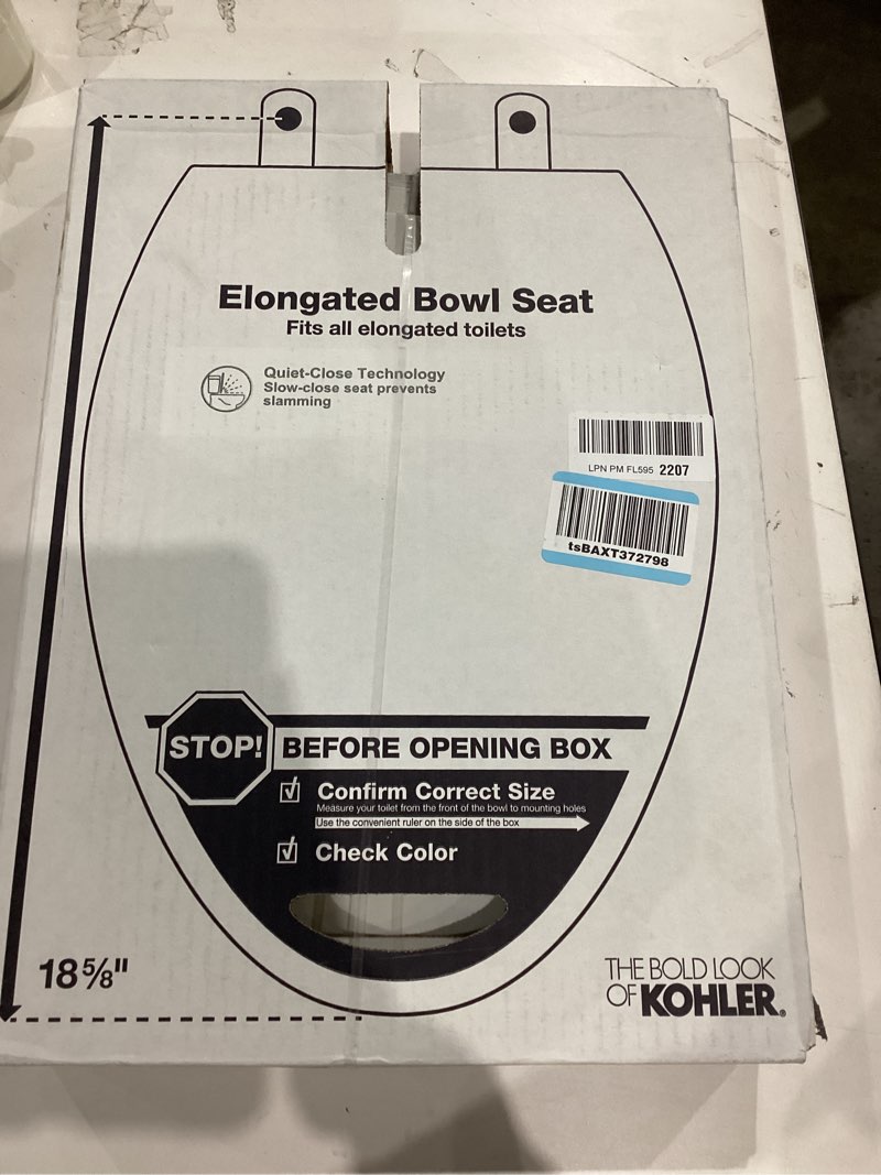 Condition photo showing Good Condition for KOHLER CACHET® Nightlight Soft Close Toilet Seat Elongated, ReadyLatch®, Grip-Tight Hardware, White White Elongated Night Light
