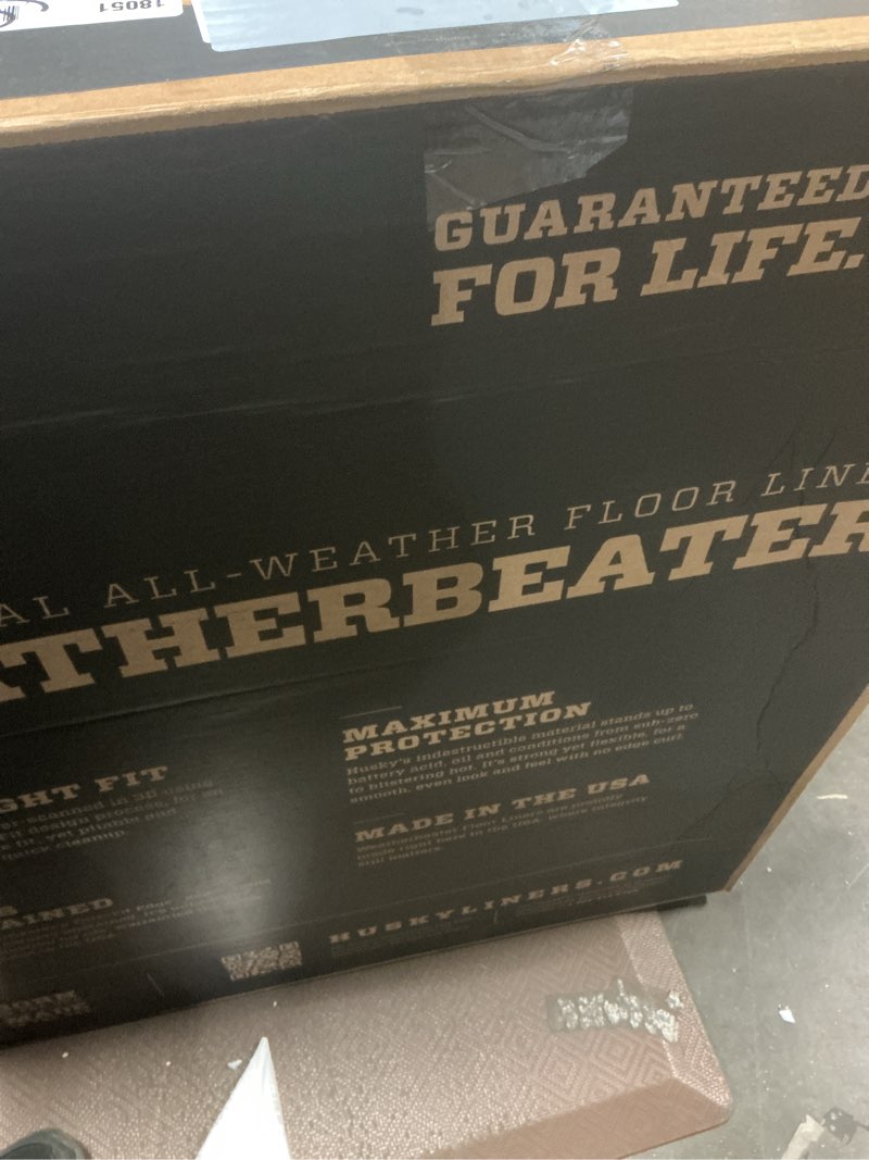 Condition photo showing As Is for husky liners weatherbeater floor mats | fits 2018-2026 dodge ram promaster 1500, 2500, 3500 | front, 2-pc black - 18051