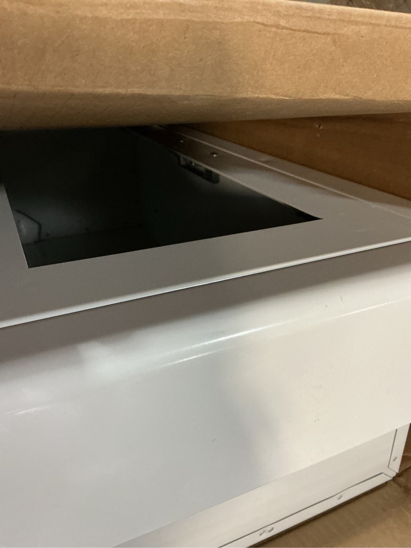 Condition photo showing Good Condition for fire extinguisher cabinet | made in usa | jl industries 1017f10 | full glass door | semi-recessed | 3" rolled trim | ada compliant single door