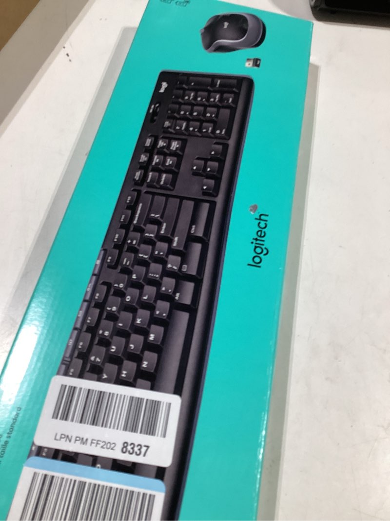 Condition photo showing As Is for Logitech MK270 Wireless Keyboard and Mouse Combo for Windows, 2.4 GHz, 8 Multimedia Keys, PC, Laptop, Wireless Keyboard Compact Mouse Combo - Black Black 1 Pack Combo