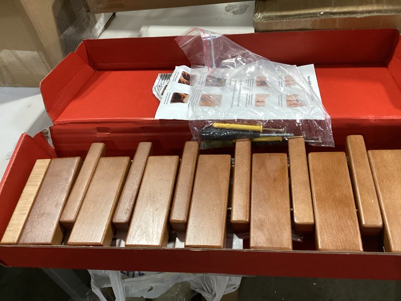 Condition photo showing Good Condition for Wall Mounted Piano Key Hanger | Flip Style Hook | Entrance Wall Art Hook, Made of Oak Wood (3 Times Painted, 4 Times Polished) (LED Walnut, 6Hooks) LED Walnut 6Hooks
