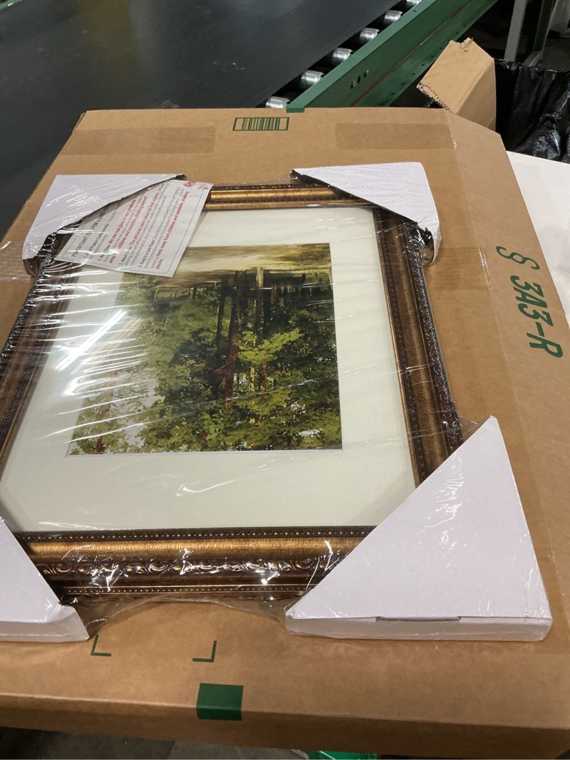 Condition photo showing New/Like New for 12x16 antique bronze vintage picture frame, ornate vintage picture frames for wall or tabletop display, 12 x 16 photo frame with real glass, display poster 8.5x11 with mat or 12x16 without mat for antique déco