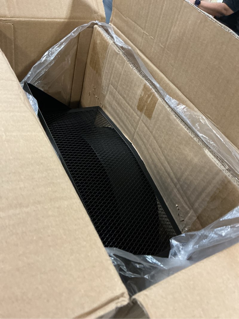 Condition photo showing As Is for Hon&Guan 10 Inch Roof Exhaust Vent Cap - Heavy Duty Galvanized Steel Roof Vents for Houses, with Damper, for Home Ventilation System - Black