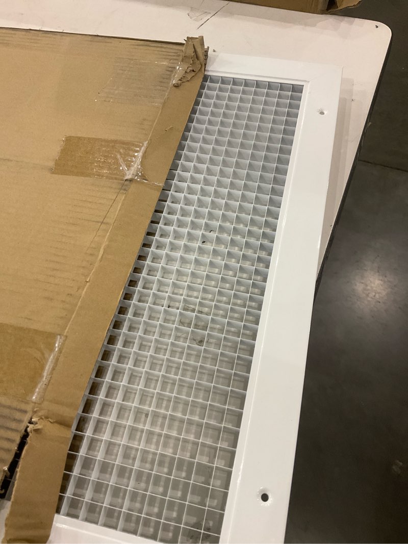 Condition photo showing Good Condition for 18" x 18" Cube Core Eggcrate Return Air Grille - Aluminum Rust Proof - HVAC Vent Duct Cover - White [Outer Dimensions: 19.75 X 19.75] 18" x 18" White