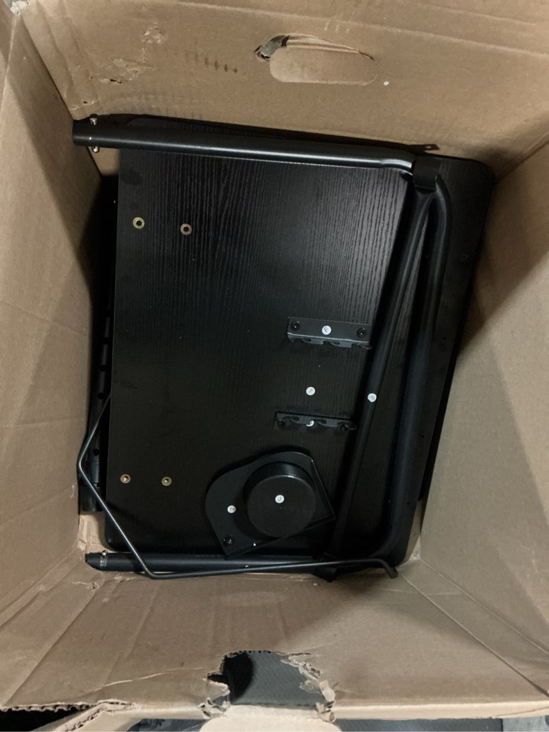 Condition photo showing As Is for Adjustable TV Tray Black Dinner - Folding Trays for Eating On Couch Wooden Tables Mate Stand Foldable Desk with Cup Holder Portable Black 1