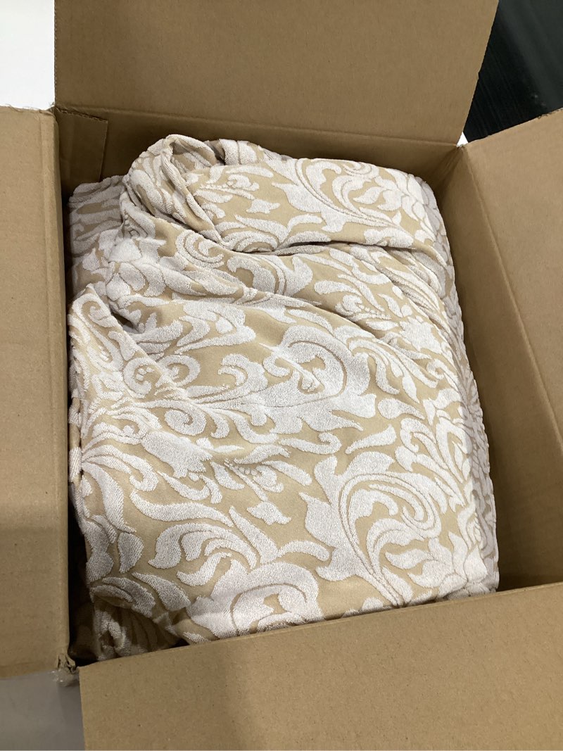 Condition photo showing Good Condition for SUBRTEX 2 Piece Couch Covers, Jacquard Damask 3 Seater Sofa Cover with Seat Cushion, Stretch Sofa Slipcovers Non Slip Furniture Protector for Dogs Pets (Large, Oatmeal) Oatmeal - Damask Large