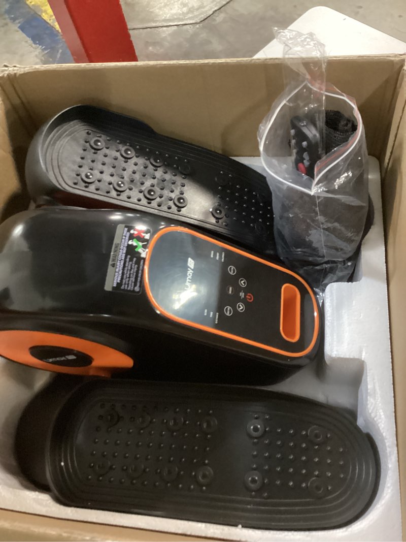 Condition photo showing As Is for Under Desk Elliptical Machine, Electric Leg Exerciser for Seniors, Quiet & Portable Electric Seated Eclipse Exercise Training Machine with Remote, 12 Speeds & Mute Function, Manual & Auto Mode Black