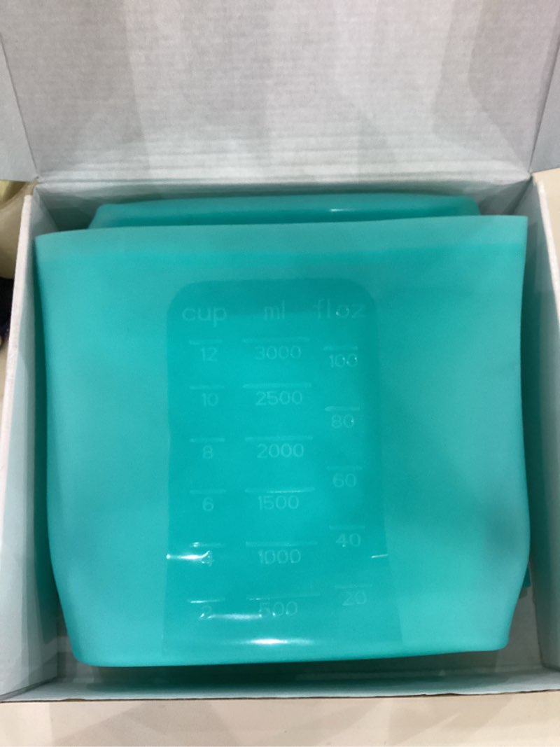 8-Pack Reusable Silicone Food Storage Bags, 100% Silicone Stand-Up Wide-Open Zip-Lock Reusable Stora