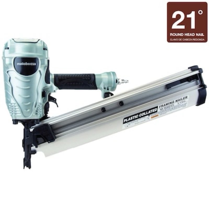 metabo hpt 3-1/2-in 21 -degree pneumatic roundhead framing nailer