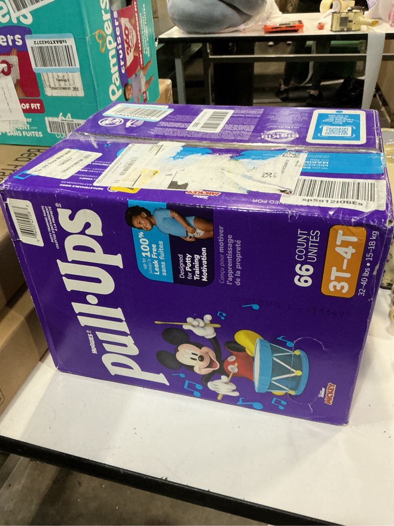 Condition photo showing New/Like New for Pull-Ups Boys' Potty Training Pants, Size 3T-4T Training Underwear (32-40 lbs), 66 Count 3T-4T 66