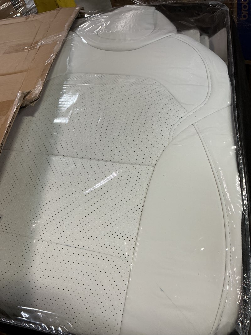 Condition photo showing Good Condition for Car Seat Covers for New 2025 Tesla Model Y Juniper Nappa Leather Car Interior Seat Airbag Compatible Cushion Cover Full Set Custom Fit 2025-2026, Nappa White Nappa ALL-White