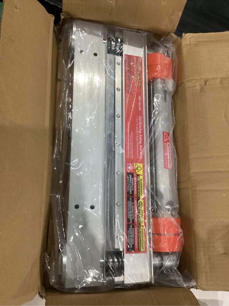 Condition photo showing As Is for 13" Pro.Floor Cutter-No Dust,No Noise,No Electricity. Multi-Angle Cuts for Laminate,Vinyl,Wood & More,Pro. ALU Long Leverage Handle,Longlife HSS Blade,Safe & Easy to Use! Orange & Wheeled 330F