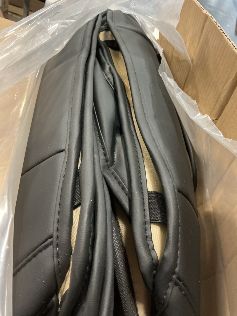 Condition photo showing Good Condition for Car Seat Cover Full Set, Leather Car Seat Cover, Waterproof Seat Covers, Car Seat Cushion, Nappa Leather Seat Covers Car Seat Protector Universal Fit Most Cars Black Black Full Set