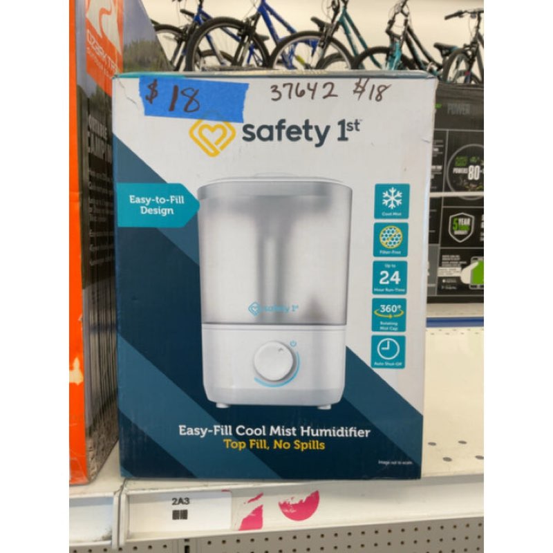safety 1st easy-fill cool mist humidifier, white