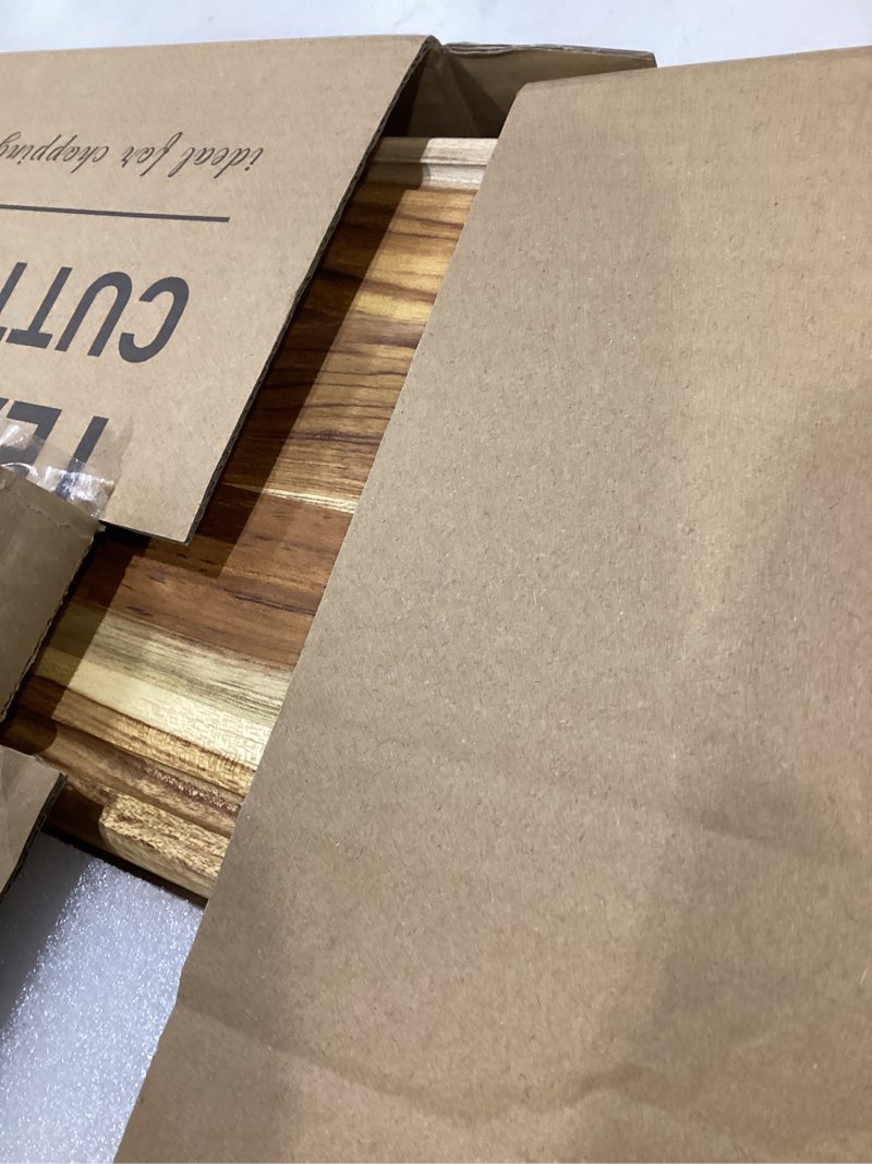 4 Pack Teak Wood Cutting Board Set for Kitchen Heavy Duty Non Toxic Non Slip Solid Thick Wood Haus C