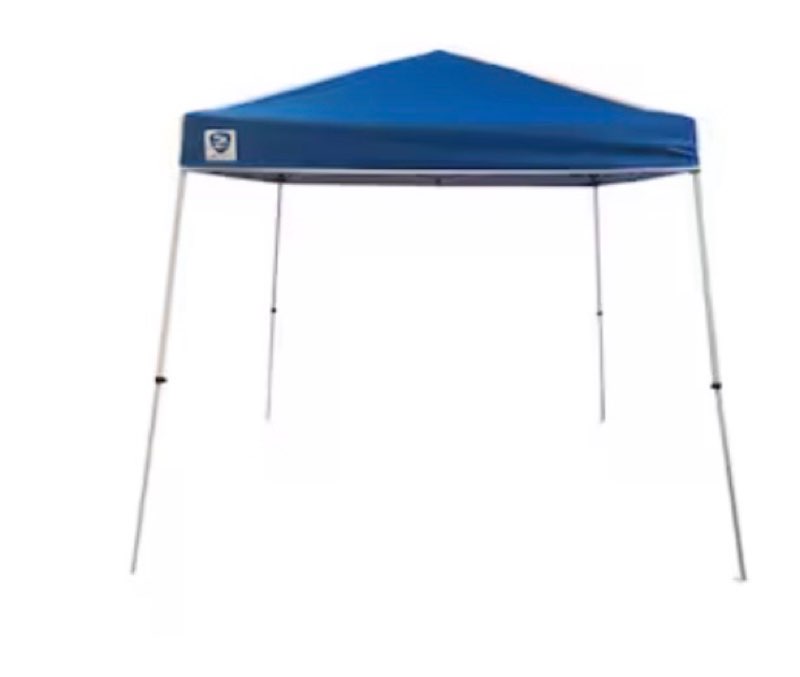 Z-Shade 10-ft x 10-ft Rectangle White steel frame with blue fabric top Pop-up canopy