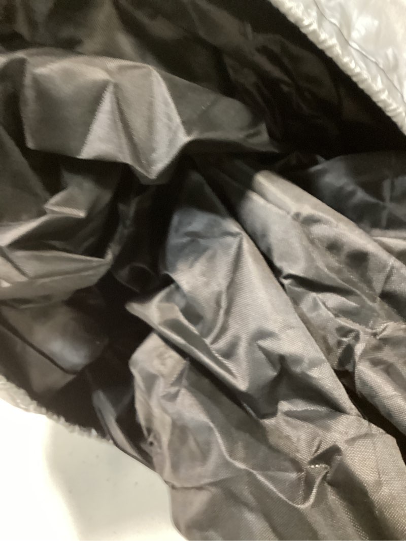Condition photo showing As Is for Full Enclosed SUV Car Cover Universal Fit Wrangler 4 Door/Grand Cherokee,Outback,BMW X5,Lexus RX350,Model y,Equinox,Edge,4Runner/Highlander,Pilot,Audi Q5,Infiniti QX50/55/70,Macan/Cayenne,MDX 8.For SUV/Jeep Length 185-198 inches