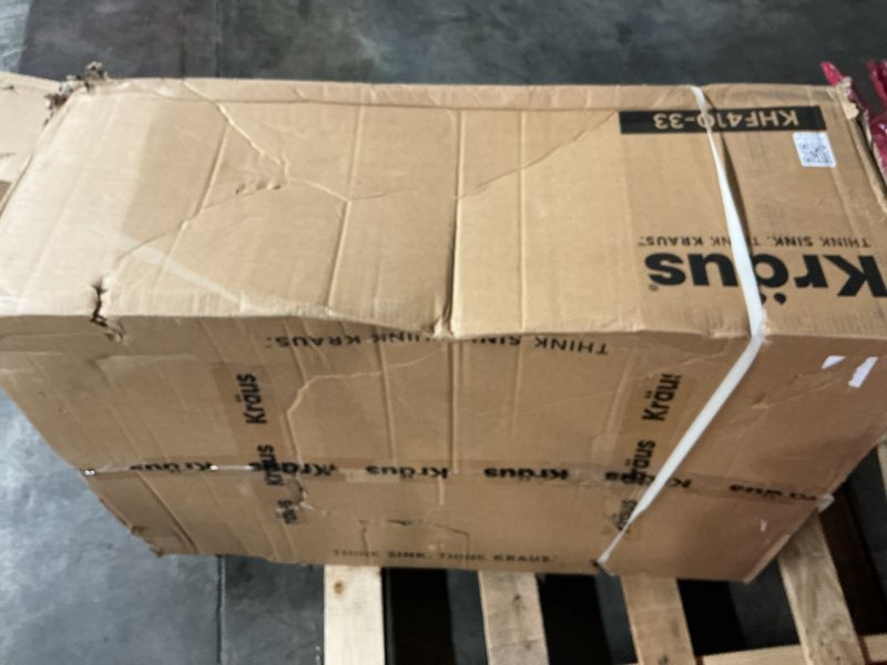Condition photo showing Good Condition for KRAUS Standart Pro 33-Inch Flat Apron Front Farmhouse 16-Gauge Single Bowl Stainless Steel Kitchen Sink, KHF410-33 33 Inch Flat Apronfront