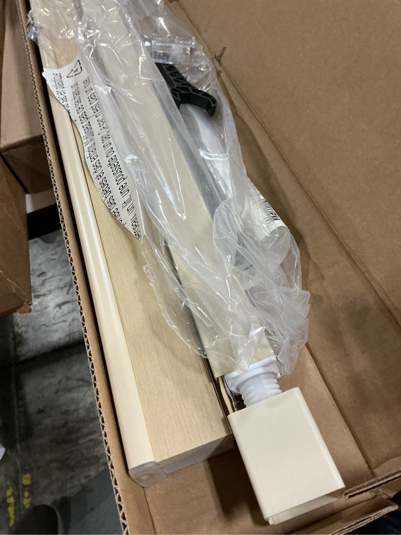 Condition photo showing New/Like New for LazBlinds Cordless Cellular Shades, No Tools No Drill Blackout Honeycomb Shades Pleated Blinds for Windows, 35.5'' W x 48'' H, Soft Cream Blackout-soft Cream 35 1/2'' W x 48'' H