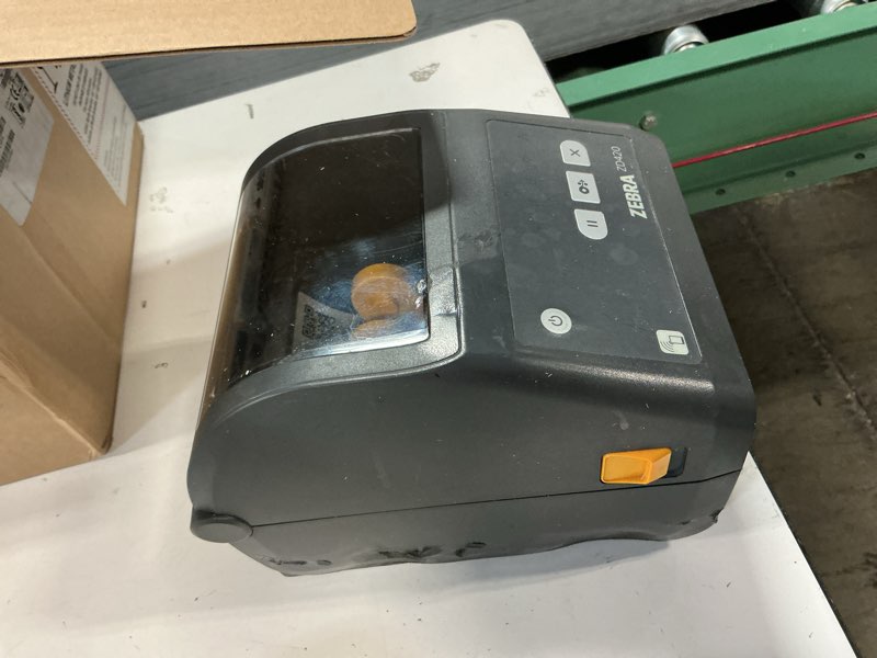 Condition photo showing As Is for ZEBRA ZD620d Direct Thermal Desktop Printer 203 dpi Print Width 4 in Ethernet Serial USB ZD62042-D01F00EZ