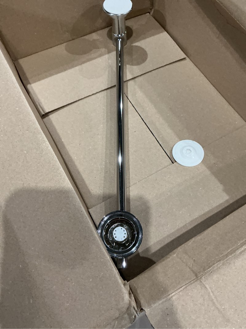 Condition photo showing As Is for (used)(size unknown)bopai vacuum suction cup towel bar, removeable shower mat rod shower door adhesive towel bar suction towel rack, premium chrome