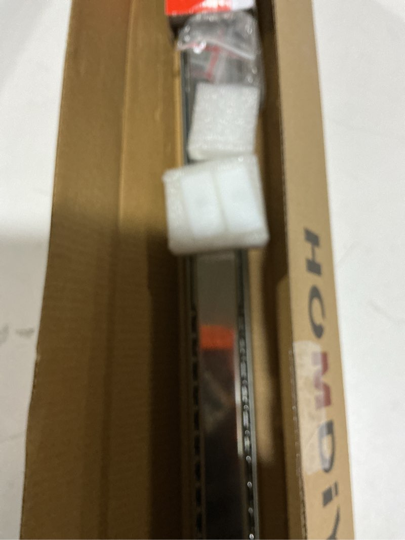 Condition photo showing Good Condition for homdiy 2 Pcs Bottom Mount Centered Drawer Slides for Cabinet and Dresser 18 Inch Heavy Duty Center Mount Drawer Rails 3/4 Extension Glide Track 18 Inch 2 Pack