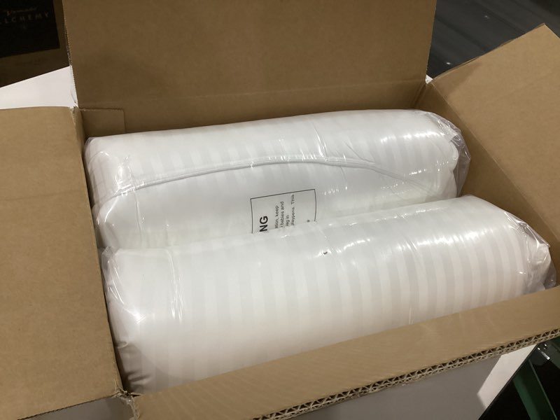 Condition photo showing New/Like New for beckham hotel collection bed pillows standard/queen size set of 2 - original soft down alternative pillow for sleeping - soft support for back, stomach or side sleepers queen / standard white