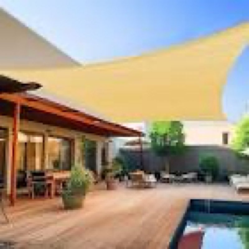 shade&beyond 8'x10' sun shade sail rectangle canopy sail sunshade uv block for patio yard backyard l