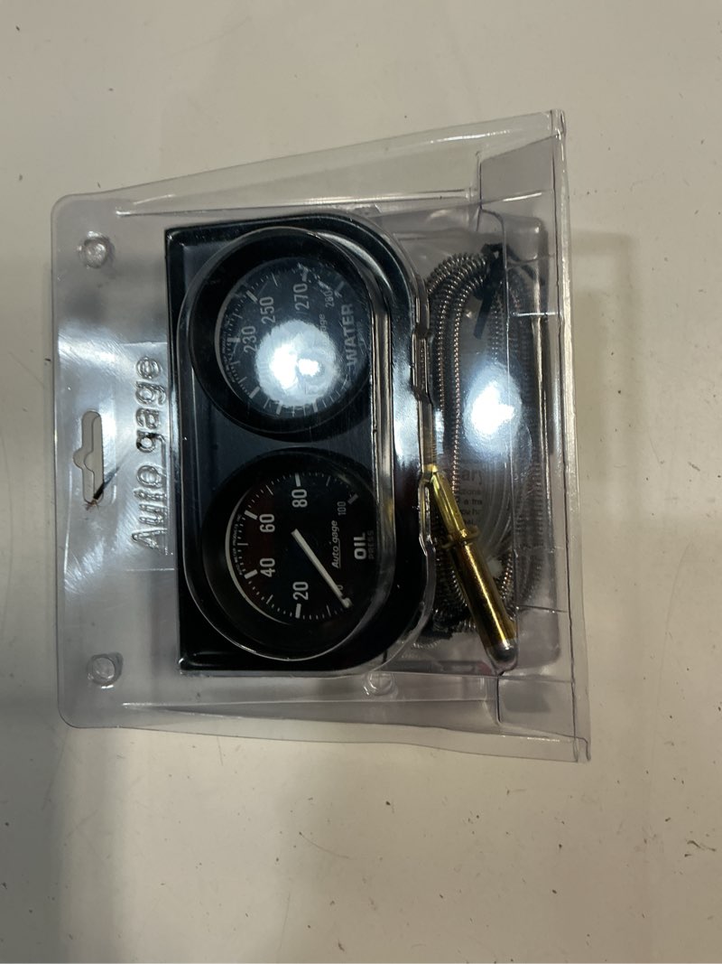 Condition photo showing Good Condition for auto meter 2392 autogage black oil/water gauge with steel console, regular, 2.3125 in.
