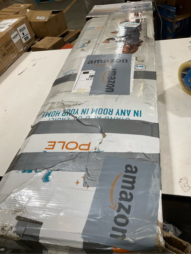 Condition photo showing As Is for Stander Wonder Pole, Security-Pole and Curve Grab Bar, Tension Mounted Floor to Ceiling Transfer-Pole for Seniors, Elderly Adults, Bathroom Safety Assist and Stability Rail, White Iceberg White