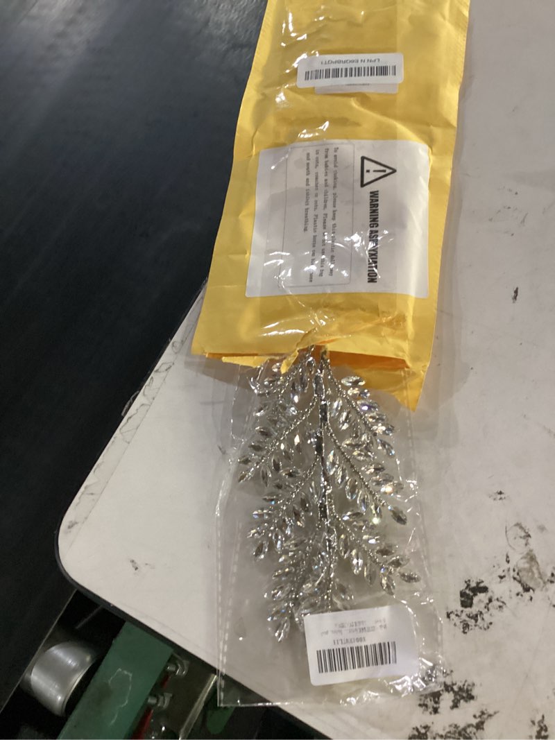 Condition photo showing New/Like New for artificial branches with rhinestone for vases wedding glittery twigs for home decoration floral decor craft supply luxury leaf bouquet k123(14.17 inches,1pcs) (silver)