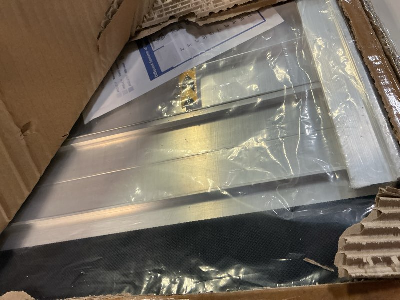 Condition photo showing Good Condition for fachnuo 2 feet portable wheelchair ramp, non-skid aluminum handicap ramps with handle, folding threshold wheel chair ramp for home steps, stairs, entry, doorways, applicable height 2-6 inches aluminum 2ft(using height 2-6'')