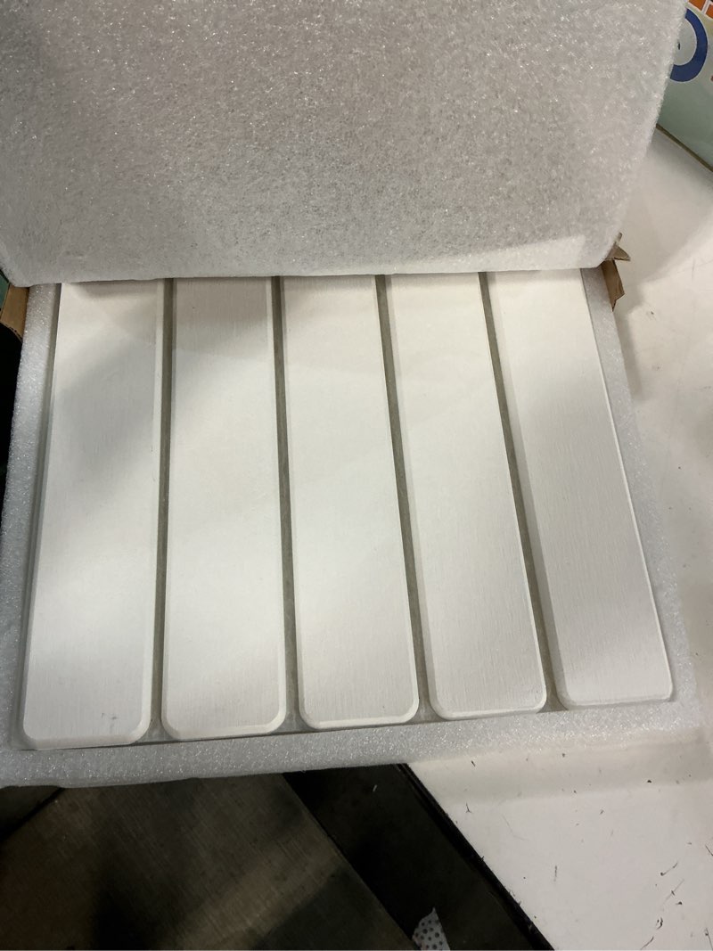 Condition photo showing Good Condition for large stone dish drying mats for kitchen counter, 24"(l)×16"(w), fast drying collapsible dish drying mat, eco-friendly absorbent diatomaceous earth mats for dishes bottles cups, match any countertop classic 24" x 16"
