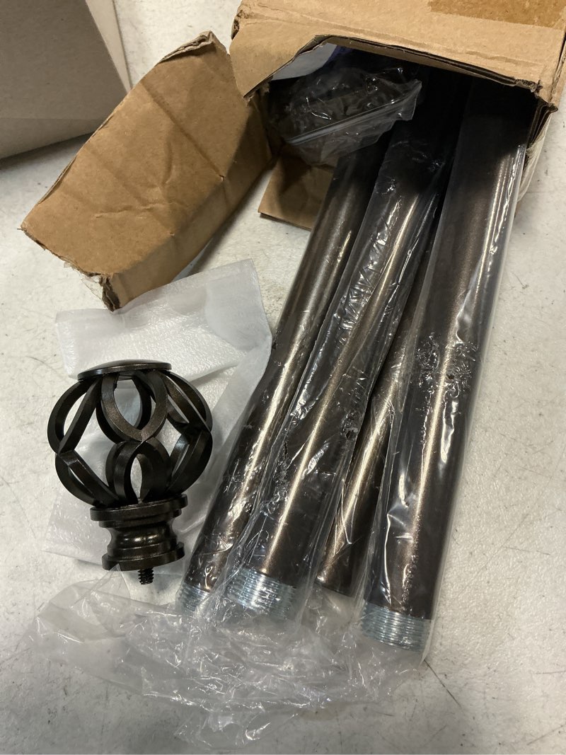 Condition photo showing Good Condition for tvwoo bronze decorative farmhouse curtain rods:36-88 inch adjustable heavy duty single window curtain rod for bedroom living room,bronze boho rustic drapery rods with vintage twist finial easy install 36-88" ( 1pack ) bronze