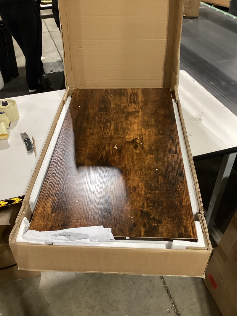 Condition photo showing As Is for ALISENED 31.5" Small Computer Desk with Hutch, Office Desk Study Table Writing Desk Workstation PC Table for Home Office, Space Saving Design Black