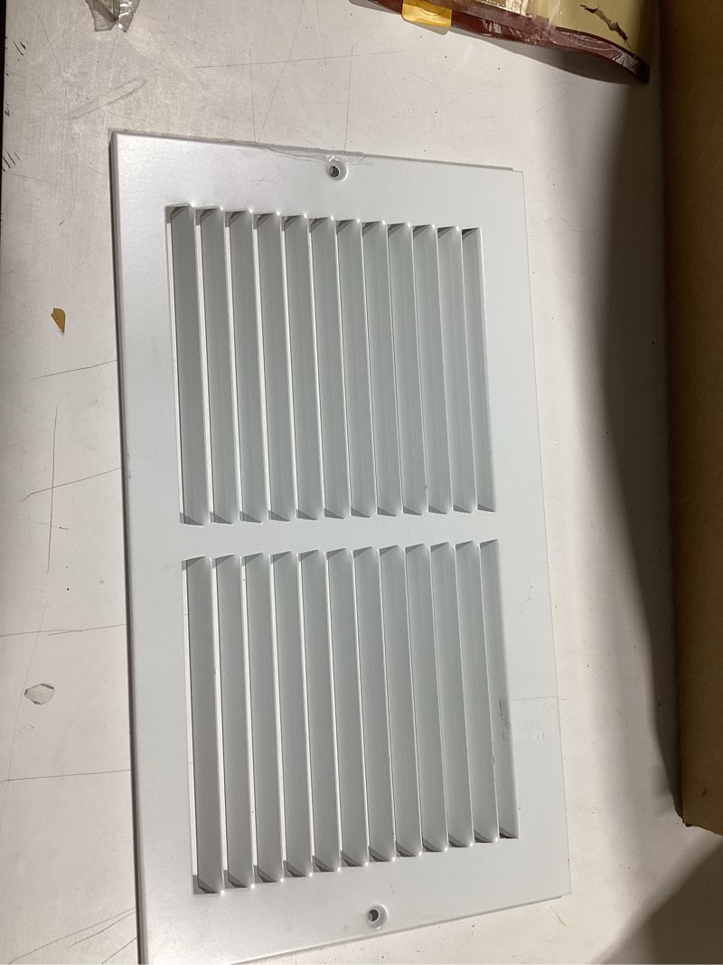 Condition photo showing As Is for RELIABILT 10-in x 4-in 2-way Steel White Sidewall/Ceiling Register