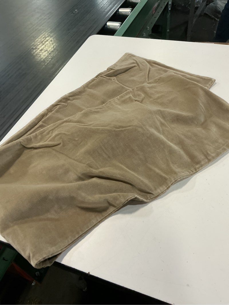 Condition photo showing Good Condition for 12" x 48" velvet extra long lumbar throw pillow | polyfill | bed pillow