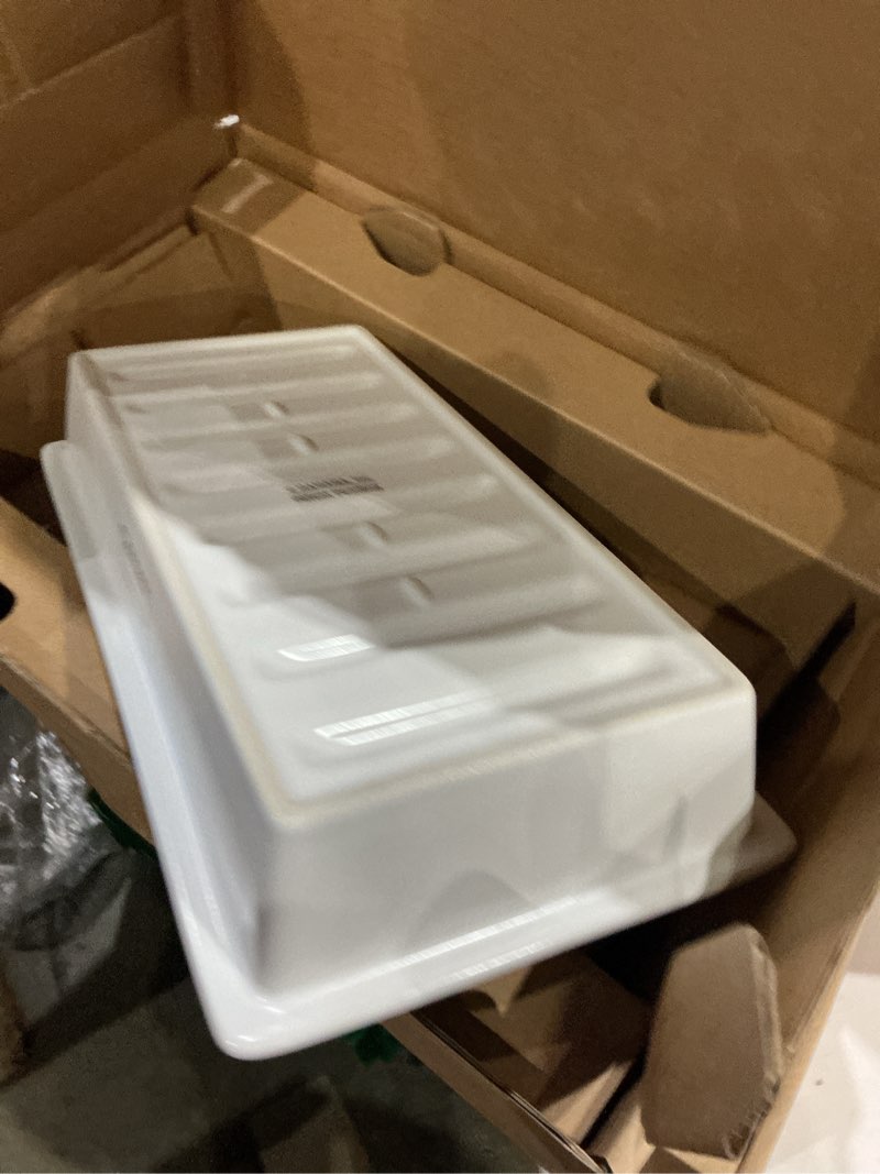 Condition photo showing Good Condition for white rectangle bird feeder