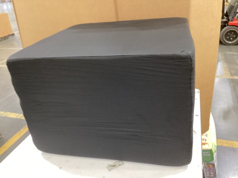 Condition photo showing Good Condition for outdoor bean bag ottoman foot rest rectangular with foam filling, cover included, grey 16” d x 22” w x 12"h
