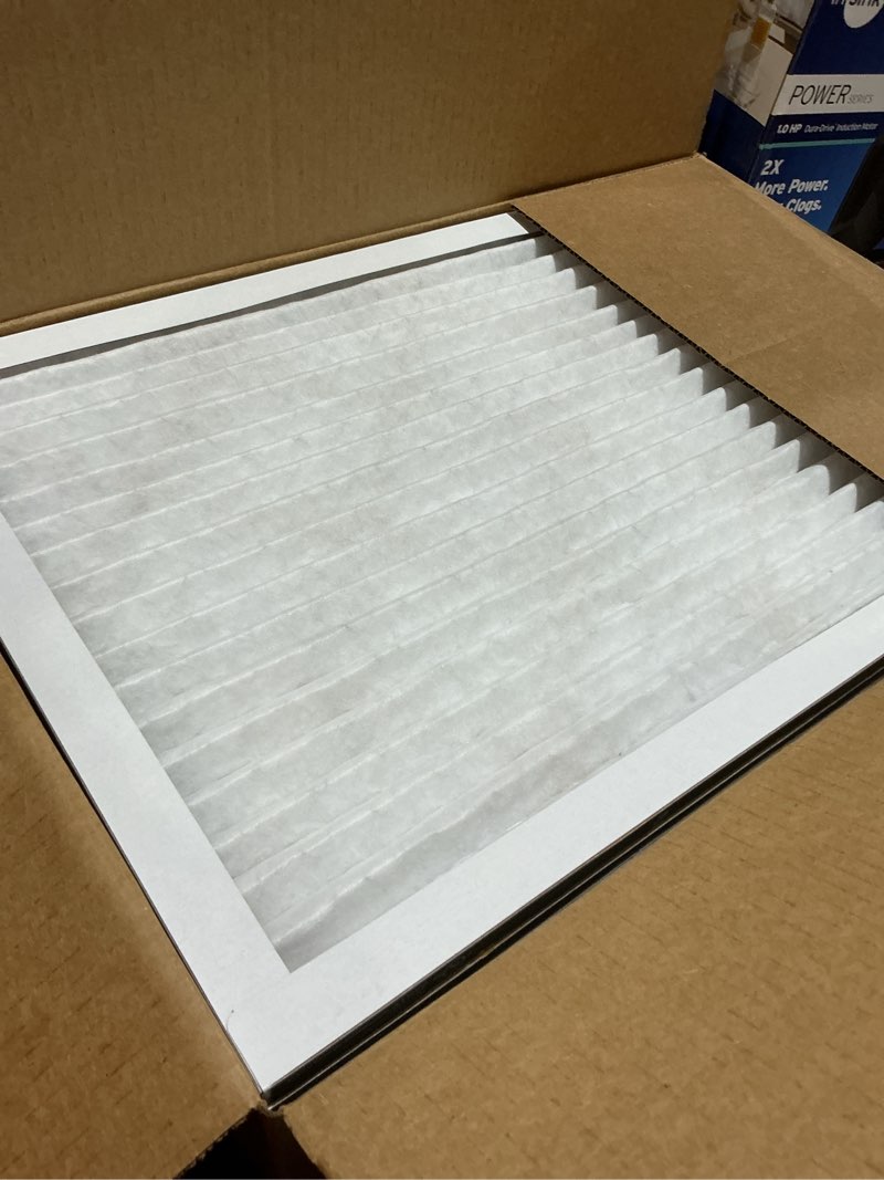 Condition photo showing Good Condition for amazon basics 16x25x1 air filter 6-pack, merv 11 electrostatic ac furnace filters for allergies, captures dust and pollen (actual size: 15.75" x 24.75" x 0.75") 16x25x1 merv 11