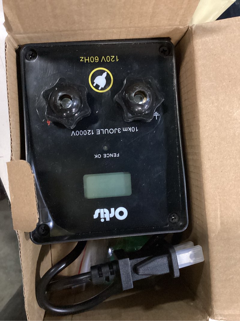 Condition photo showing New/Like New for Electric Fence Energizer with LCD Display, Ortis 12,000V 3 Joules Electric Fence Charger, 6.2 Mile Range, Safe & Effective Animal Control for Livestock, Garden & Pasture Protection