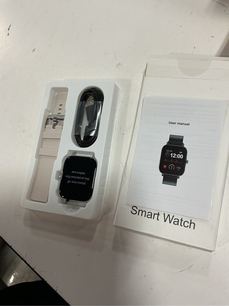 Condition photo showing Good Condition for smart watch for men women compatible with iphone samsung android phone 1.69 inch full touch screen ip68 waterproof bluetooh fitness tracker heart rate/sleep monitor (starlight)