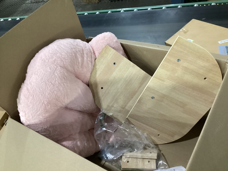 Condition photo showing Good Condition for veehoo elevated dog couch bed, cute dog sofa bed for small medium dogs, raised dog bed with washable cover and sturdy wood legs, modern indoor pet & puppy beds with frame and soft cushion, light pink pink 23"l x 23"w x 15"h