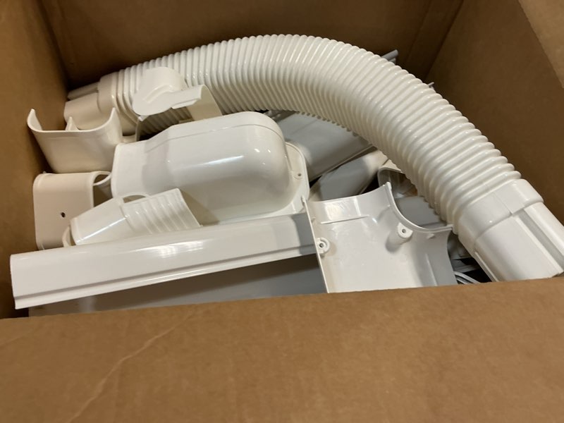 Condition photo showing As Is for HOXHA 3" W 10Ft L Mini Split Line Set Cover Kit Air Conditioners Decorative PVC Slim Line Cover for Central AC & Heat Pumps Systems Tubing Cover 3"W 10Ft L White