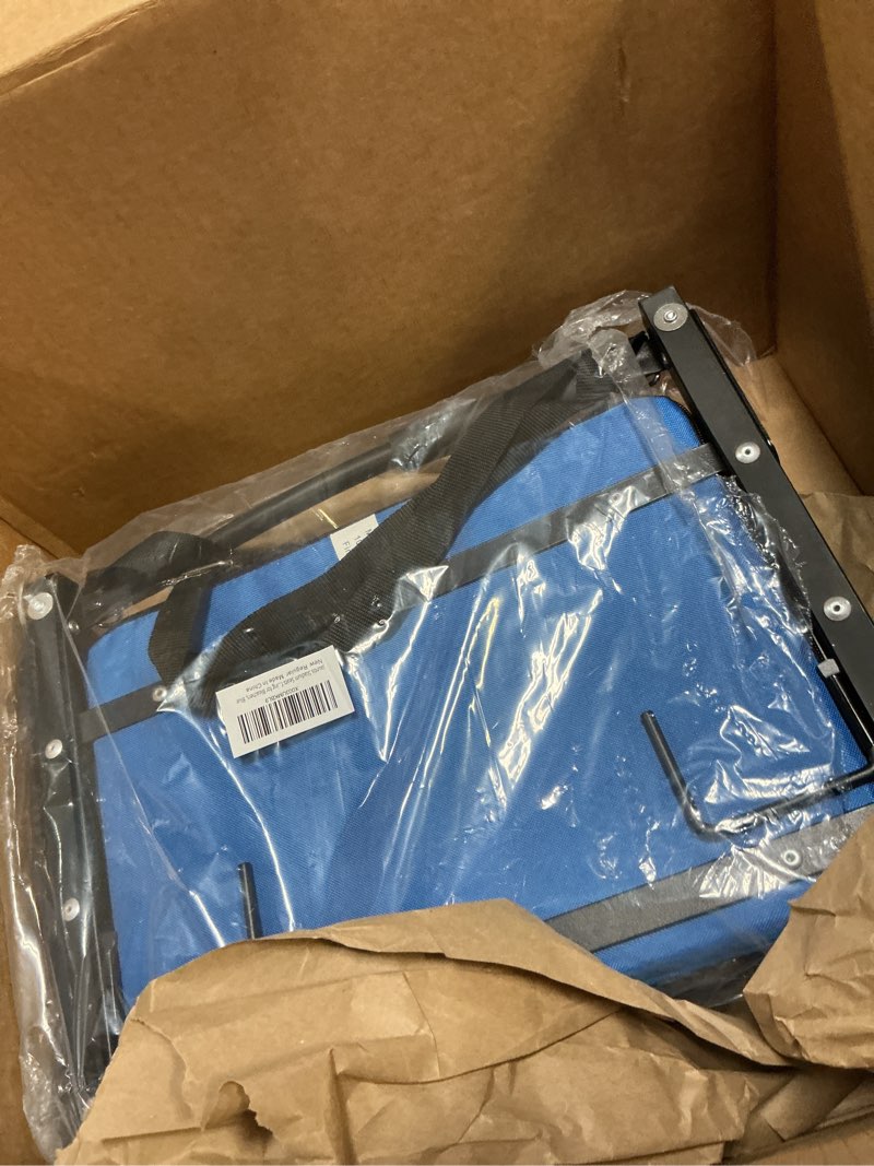 Condition photo showing Good Condition for Stadium Seating for Bleachers, Bleacher Seats with Ultra Padded Comfy Foam Backs and Cushion, Wide Portable Stadium Chairs with Back Support and Shoulder Strap Regular - 16.9"W x 13.2"D x 15.4"H Blue 1
