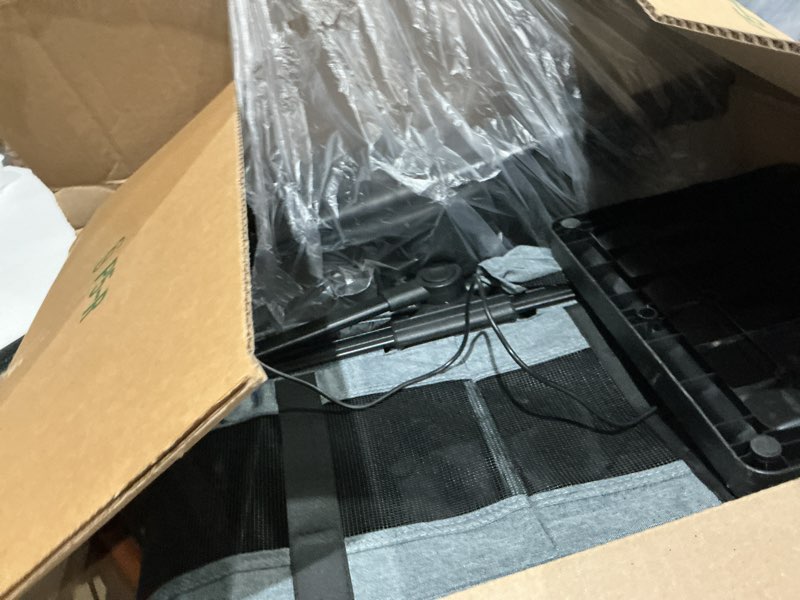 Condition photo showing As Is for pet stroller with detachable carrier - ideal for small to medium dogs & cats - compact & convenient design - easy assembly pet stroller for cats, dog strollers for small dogs - metallic gray