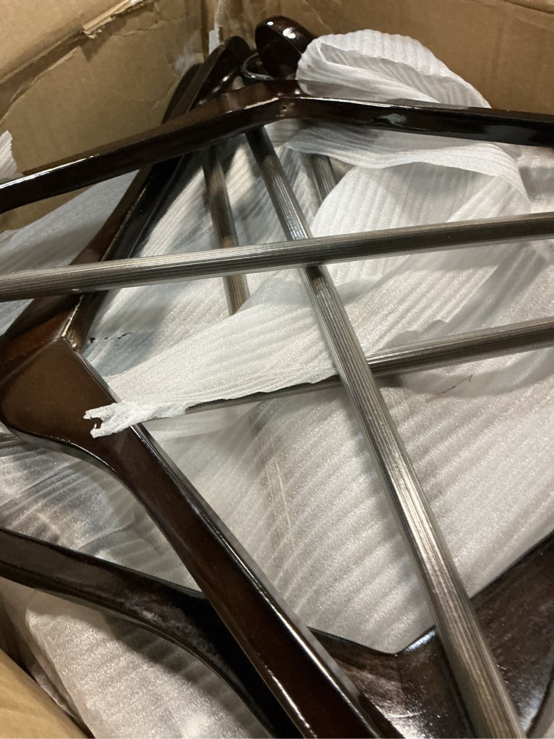 Condition photo showing Good Condition for Urby 12pk 21 inch Wide Shoulder Wooden Hangers No Shoulder Bump. Design for Suit, Jackets, Heavy Cloths with Non Slip Pants Bar. Easy-to-Install Hook for Convenient and Quick Setup. Wood 12