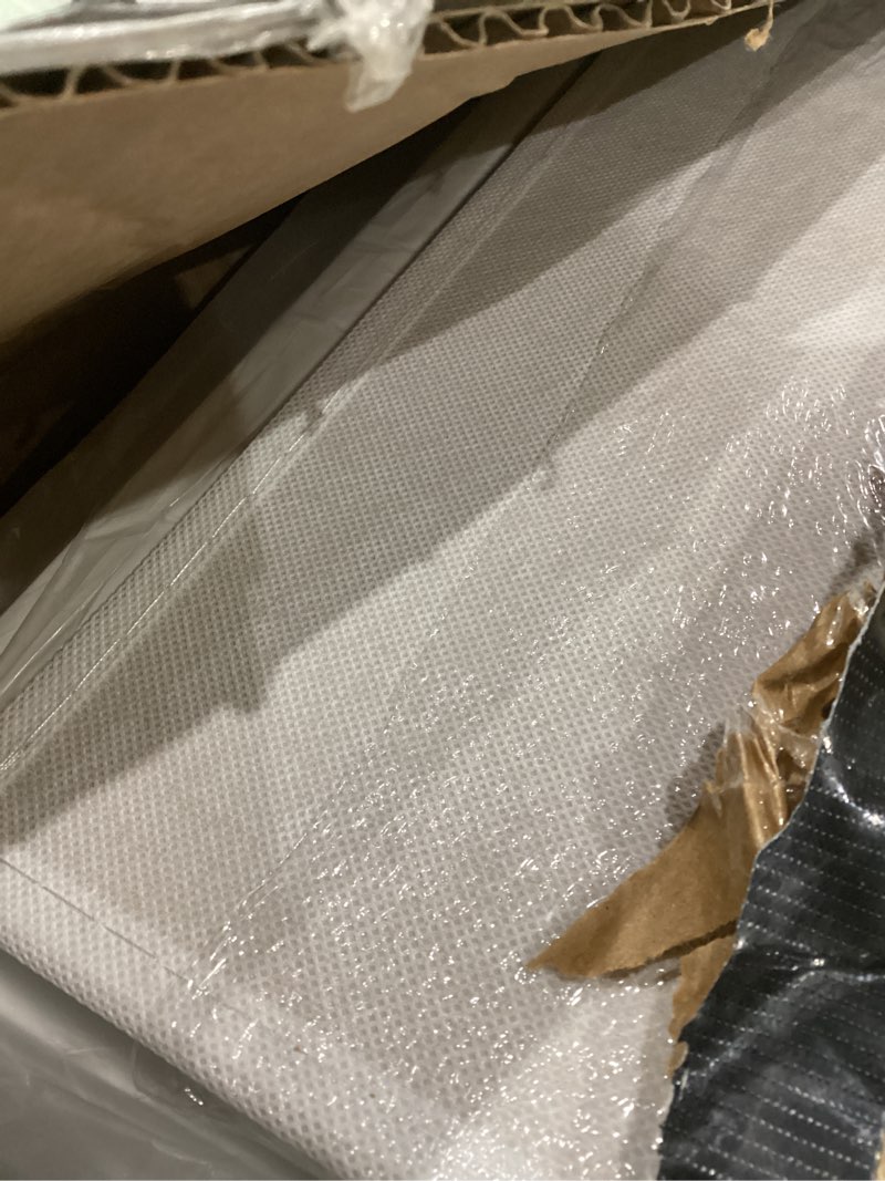 Condition photo showing Good Condition for Dresser with Hanging Rack, 4 Drawers Small Closet for Bedroom, Reversible Fabric Chest of Drawers with Clothes Rack, Tall Storage Tower, Sturdy Frame, White, 44''H White 12"D x 30"W x 44"H (4 Drawers)